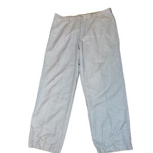 IZOD Men’s Blue White Stripe Seersucker Pants 42x32 Nautical Preppy Coastal Boat